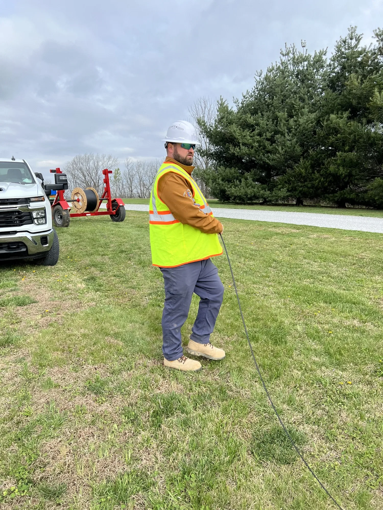 Fiber line placement